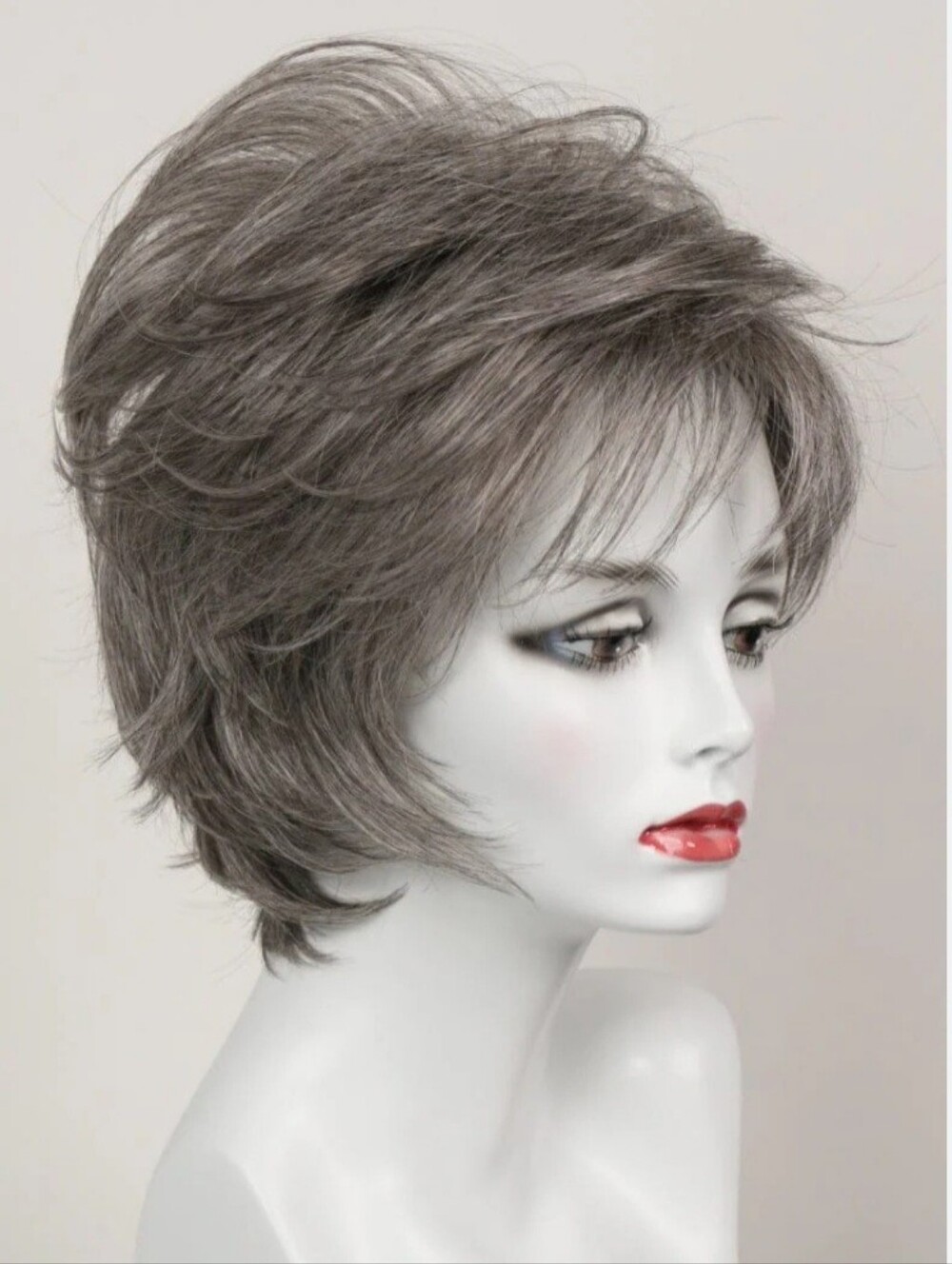 Godiva's Secret Freedom Average Wig Layered Natural Grey Orig 209. Now 80. NEW